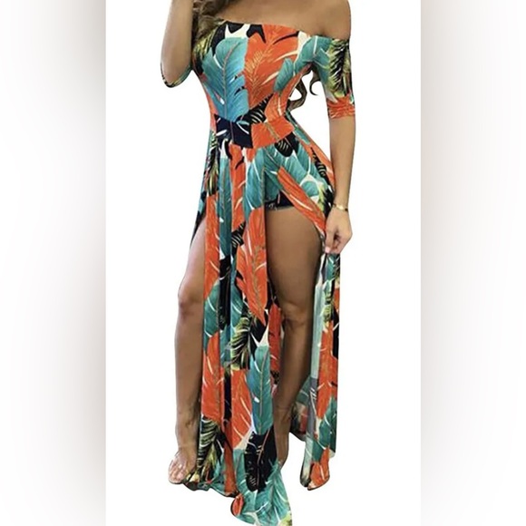 Romper split maxi dress - Picture 1 of 5